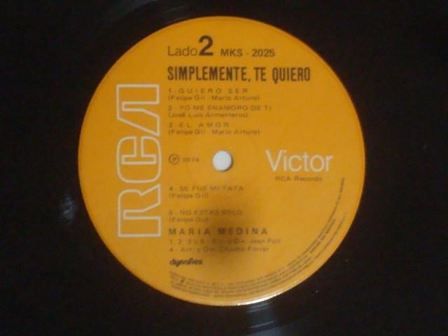 SIMPLEMENTE...TE QUIERO / MARIA MEDINA@LVRLP  CD/DVD/rfI 