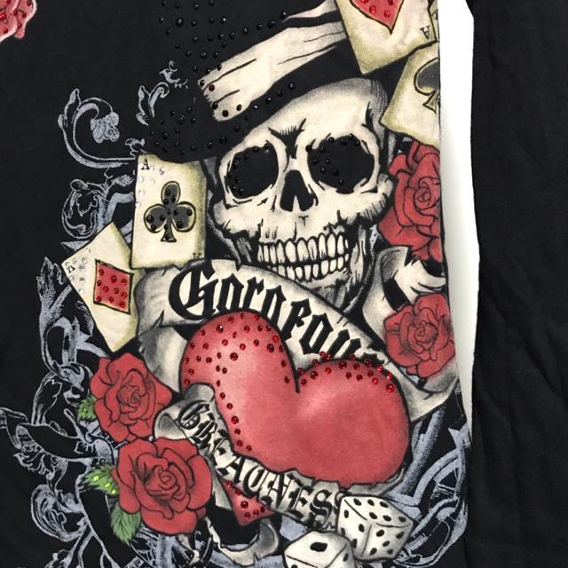 【送料込】DIG DEEP スカル gimmick Y2K 00s 平成ギャル 送料込】DIG DEEP スカル 薔薇 TATTOO ロンT Y2K 00s 平成ギャル