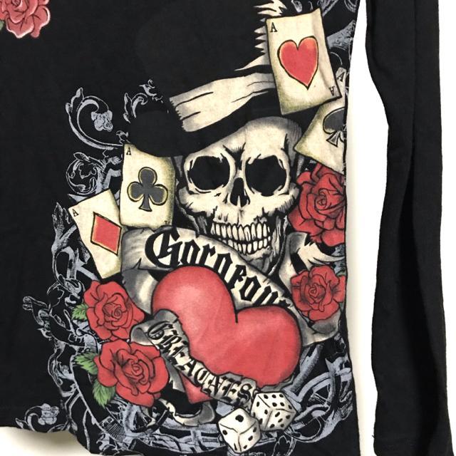 送料込】DIG DEEP スカル 薔薇 TATTOO ロンT Y2K 00s 平成ギャル