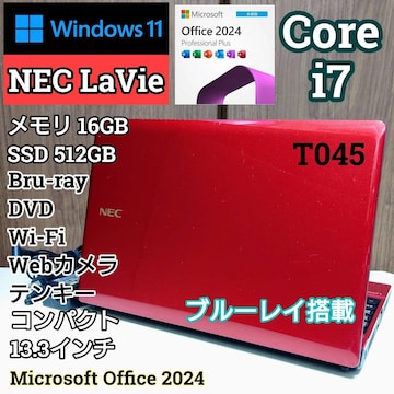 NEC LaVie Corei7 16GB SSD512GB u[C WebJ Office2024 Excel