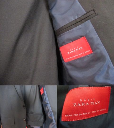☆ZARA/ザラ セットアップスーツ/メンズ/S/ブラック☆新品:ザラ