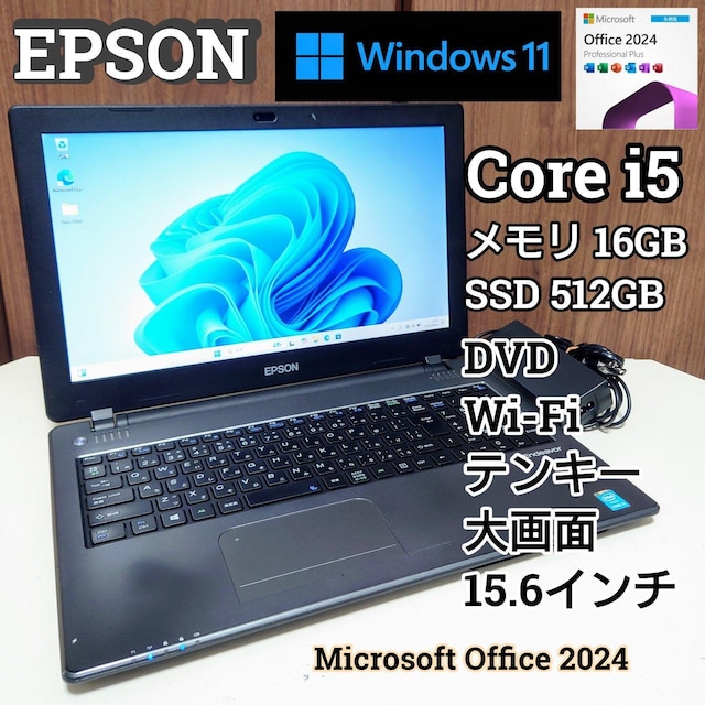 EPSON Endeavor Corei5 16GB SSD512GB DVD Excel Word PowerPoint   PC{/Ӌ@ 