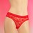 レース柄のセクシーTバック レッド