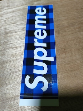 Supreme buffalo plaid box logo sticker A u[  Vv[ Ki