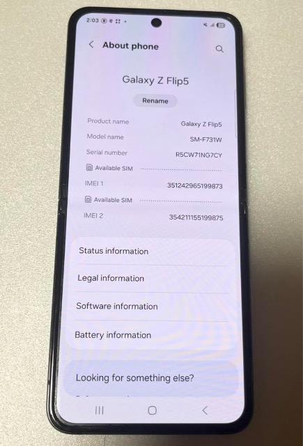 yǕizAndroid Galaxy Z Flip 5b256gbbSIMt[  Ɠd/AV 