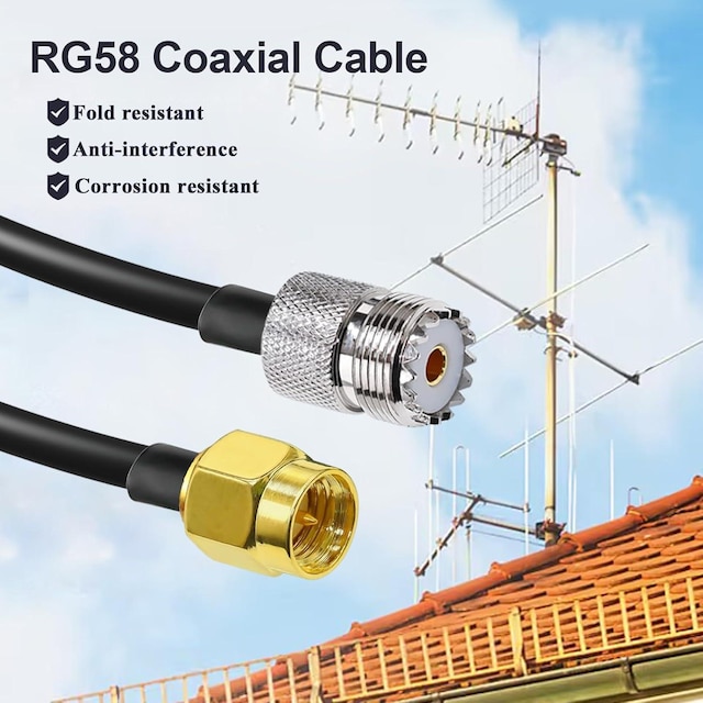 SMA UHF  P[u RG58 6.6fti2MjTUOLNK SMAIX- SO239 X  zr[ 