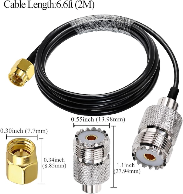 SMA UHF  P[u RG58 6.6fti2MjTUOLNK SMAIX- SO239 X  zr[ 