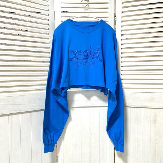 i X-girl SATIN PATCH L/S WIDE TEE MTCY  uh 
