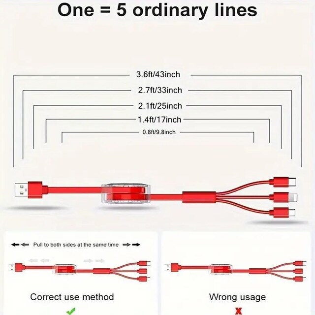 590~MFI 3-in-1 USB[dP[u   USBfoCXɑΉ郆jo[T|[^u[d bh