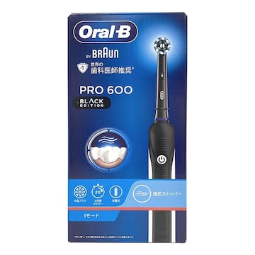 ブラウン BRAUN 電動歯ブラシ Oral-B (オーラルB)プロ600 ブラック D165131UBK ブラック