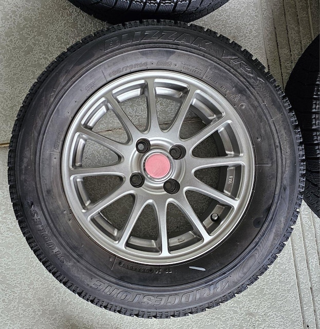 uaXg ECOFORME 14in 5.5J+38 PCD100 BRIDGESTONE BLIZZAK VRX@4{Zb  /oCN