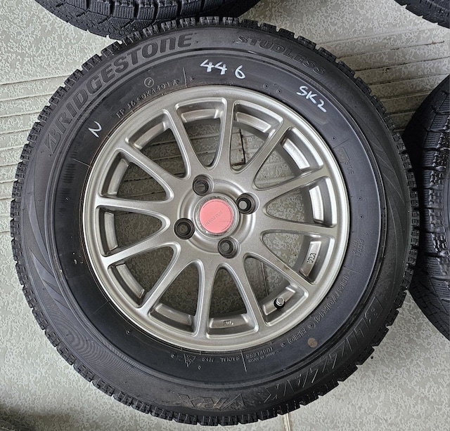 uaXg ECOFORME 14in 5.5J+38 PCD100 BRIDGESTONE BLIZZAK VRX@4{Zb  /oCN