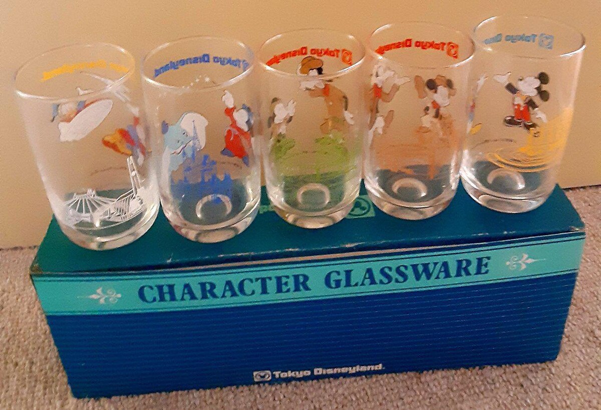 Disney - ディズニー Disney グラスセット【希少・レトロ・未使用品】 ディズニーグラス ミッキーマウス ミニーマウス デートグラス 5