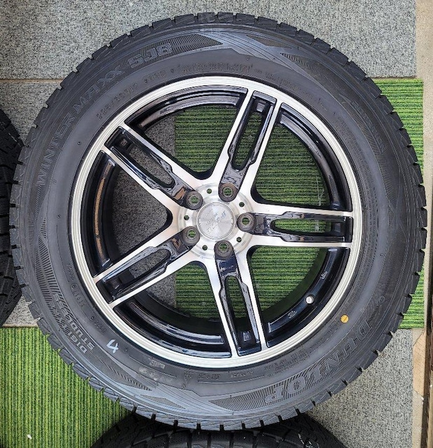 MONZA JAPAN JP STYLE Uni Five 17C` 7.5J +48 5H100 DUNLOP WINTER  /oCN