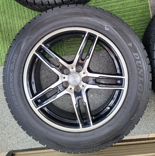 MONZA JAPAN JP STYLE Uni Five 17C` 7.5J +48 5H100 DUNLOP WINTER  /oCN