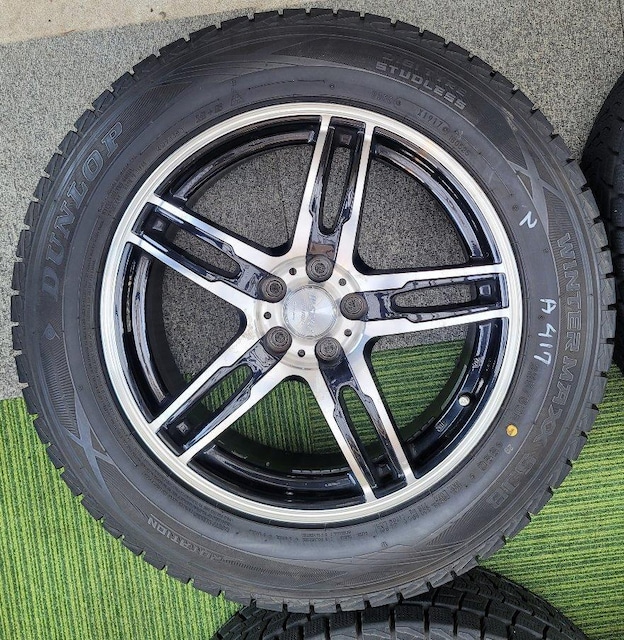 MONZA JAPAN JP STYLE Uni Five 17C` 7.5J +48 5H100 DUNLOP WINTER  /oCN
