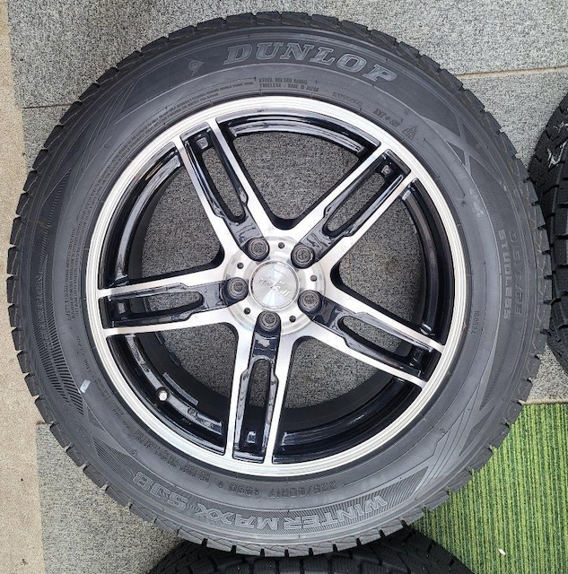 MONZA JAPAN JP STYLE Uni Five 17C` 7.5J +48 5H100 DUNLOP WINTER  /oCN