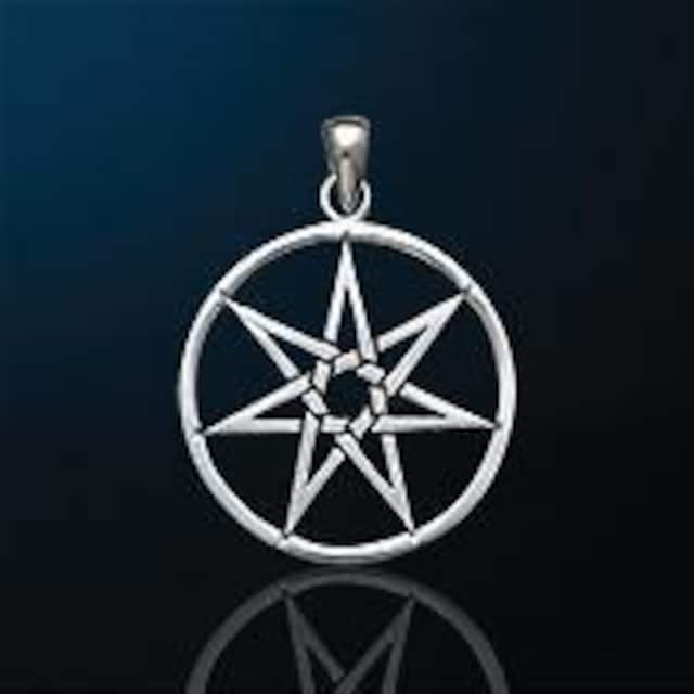 PS Fairy Elven Pentacle Silver Pendant   ANZT[/v 
