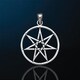 PS Fairy Elven Pentacle Silver Pendant
