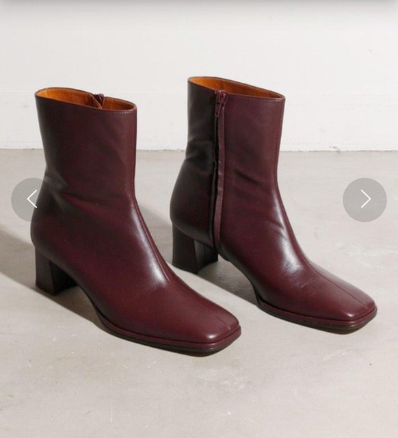 Plagew 2021AW JANE SMITH/SQUARE TOE SHORT BOOTS 37TCY(23.5p)   uh 