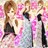 《New》キャバ嬢★sexyバックスタイル・花柄フェアリーテール*ロングドレス<パープルM>
