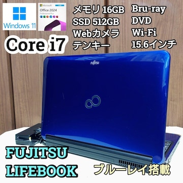 FUJITSU LIFEBOOK Corei7 16GB SSD512GB Windows11 Office u[C