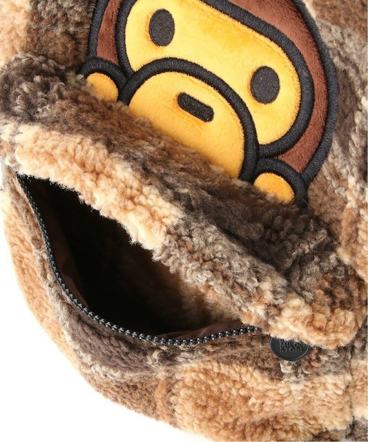 BABY MILO FAUX FUR CHECK MEDIUM BACKPACK^xr[}CtFCNt@[`FbNobNpbN  uh 