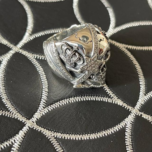 山下智久着用◇新品◇JUSTIN DAVIS◇FREEDOM RING◇13号◇スカル