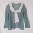 axes femme アクシーズ 長袖 サマーニット 襟付き リボンタイ トップス M N2m