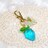 ハンドメイド☆目印チャーム☆クリア苺☆水色