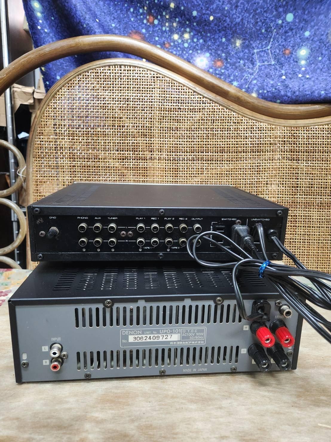 レストア済DENONプリアンプM-P05&パワーアンプUPO-101 | 家電/AV