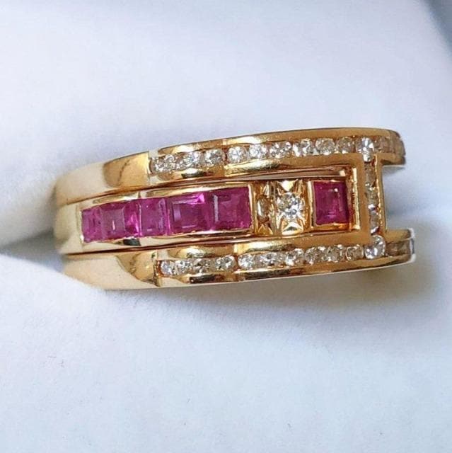 _Ch~r[ O K18YG 0.90ct 0.37ct 8.1g  ANZT[/v 
