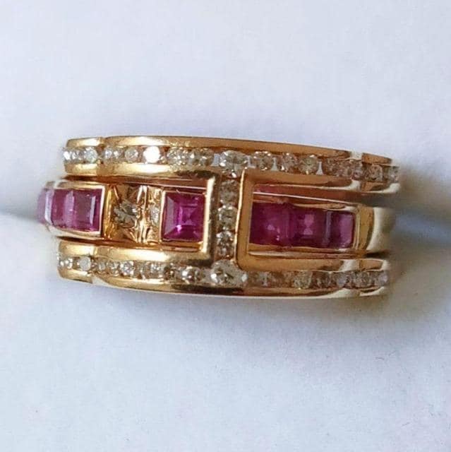 _Ch~r[ O K18YG 0.90ct 0.37ct 8.1g  ANZT[/v 