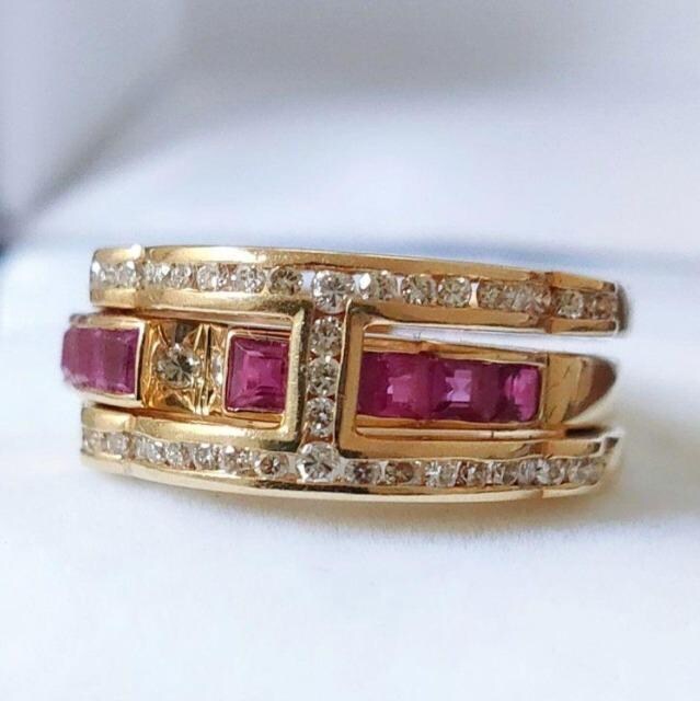 _Ch~r[ O K18YG 0.90ct 0.37ct 8.1g  ANZT[/v 