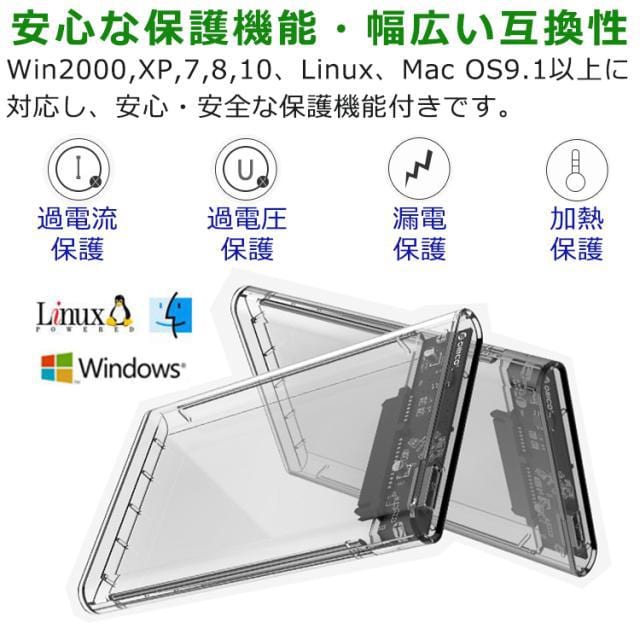 2.5C` HDD SSD OtP[X USB3.0NAP[XSATA@USB3.0n[hfBXN 5Gbpsf[^]