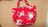 ハンドメイド ミニトート(バラ赤)