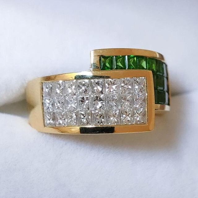 _Ch~O[K[lbg ~Xe[ZbeBO K18YG 1.10ct 1.05ct 8.4g  ANZT[/v 