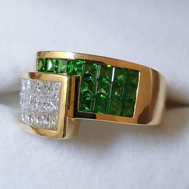 _Ch~O[K[lbg ~Xe[ZbeBO K18YG 1.10ct 1.05ct 8.4g  ANZT[/v 