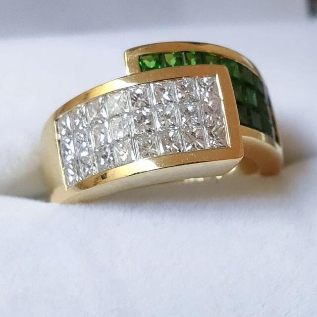 _Ch~O[K[lbg ~Xe[ZbeBO K18YG 1.10ct 1.05ct 8.4g  ANZT[/v 