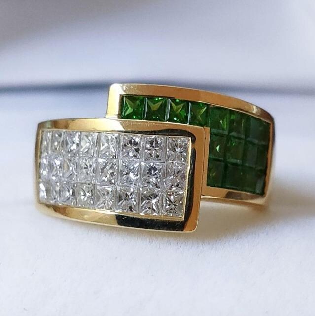 _Ch~O[K[lbg ~Xe[ZbeBO K18YG 1.10ct 1.05ct 8.4g  ANZT[/v 