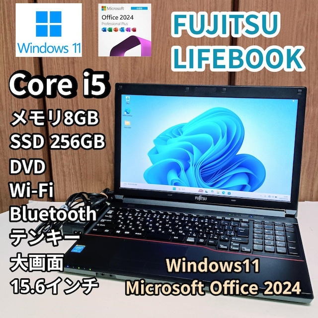 m[gp\R Windows11 Office FUJITSU LIFEBOOK Corei5 8GB SSD256GB   PC{/Ӌ@ 