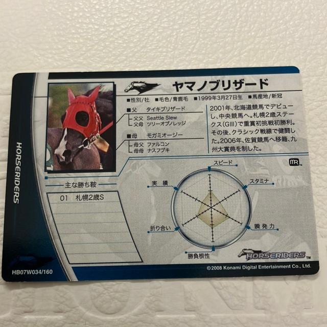 ☆KONAMI☆競馬☆カード☆トロットスター☆ジンクライシス