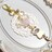 ハンドメイド☆キーホルダー☆モチーフレース☆猫チャーム☆白灰