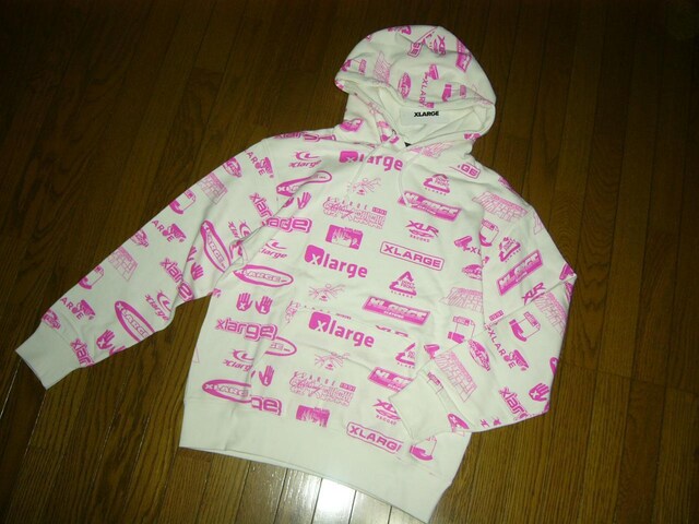 Vi XLARGE GNXg[W XEFbg p[J[ S  SLOGO vI[o[ PULLOVER HOODIE  uh 