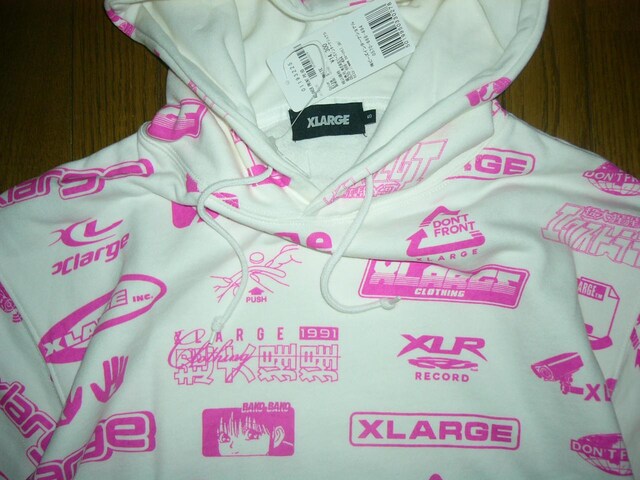Vi XLARGE GNXg[W XEFbg p[J[ S  SLOGO vI[o[ PULLOVER HOODIE  uh 