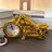 送料無料#新品#ゴールド 目覚まし時計 バイク形 置き時計 おしゃれ ギフト 卓上時計