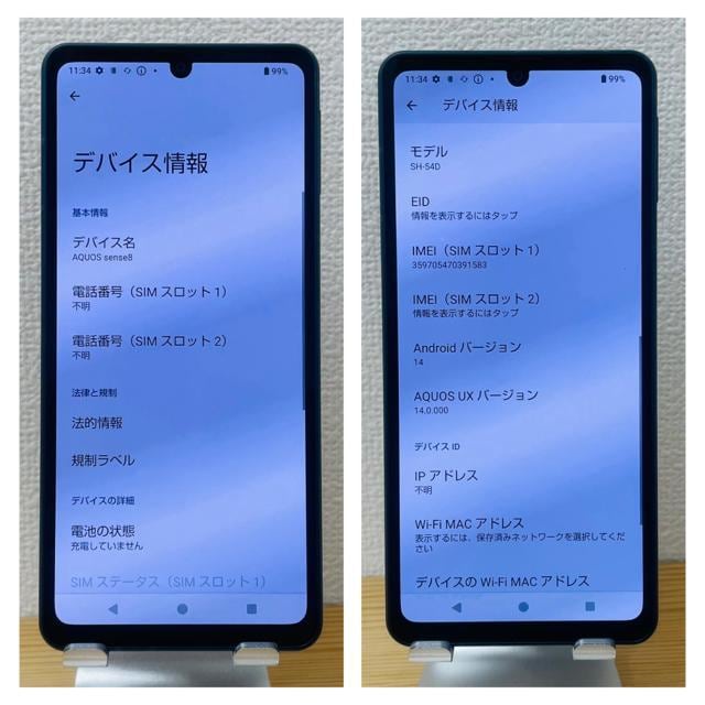 ySzAQUOS sense8 SH-54D 128 GB SIMt[@{  Ɠd/AV 