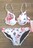 値下げ中↓新品*白&柄物*ビキニ*水着*上下セット*セクカワ*CZ*赤*ハート*ボタン