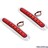 Partools マーカー ランプ 9連 LED 12 ラー バイク 汎用 サイド ライト メッキカバー レッド 611