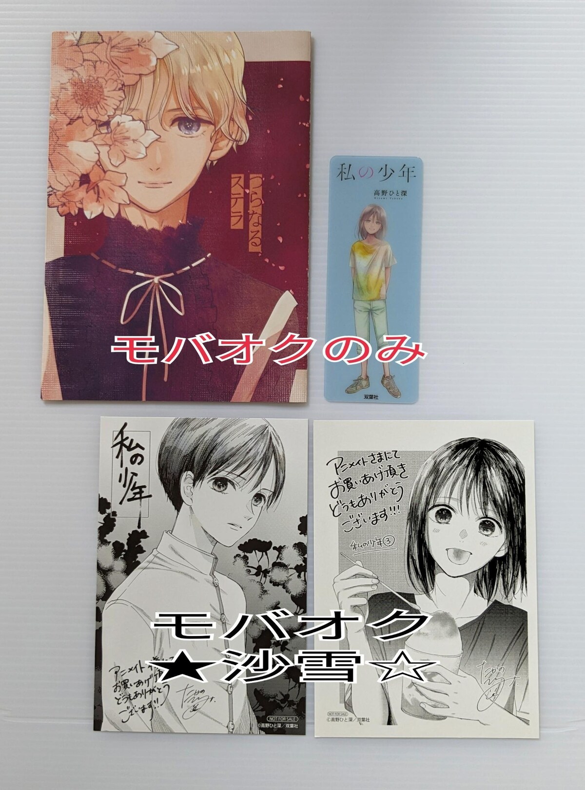 小冊子 高野ひと深 私の少年 つらなるステラ アニメイト限定4P